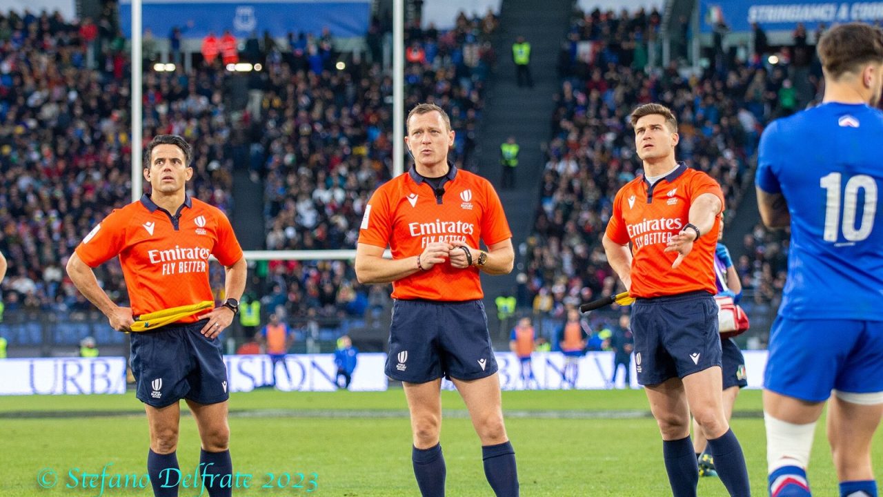 Italy and France players in action during their 2023 Six Nations match