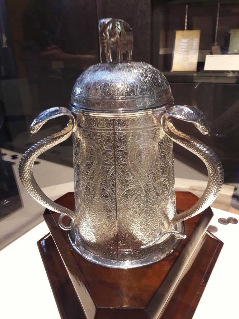 The Calcutta Cup on display at the World Rugby Museum, Twickenham